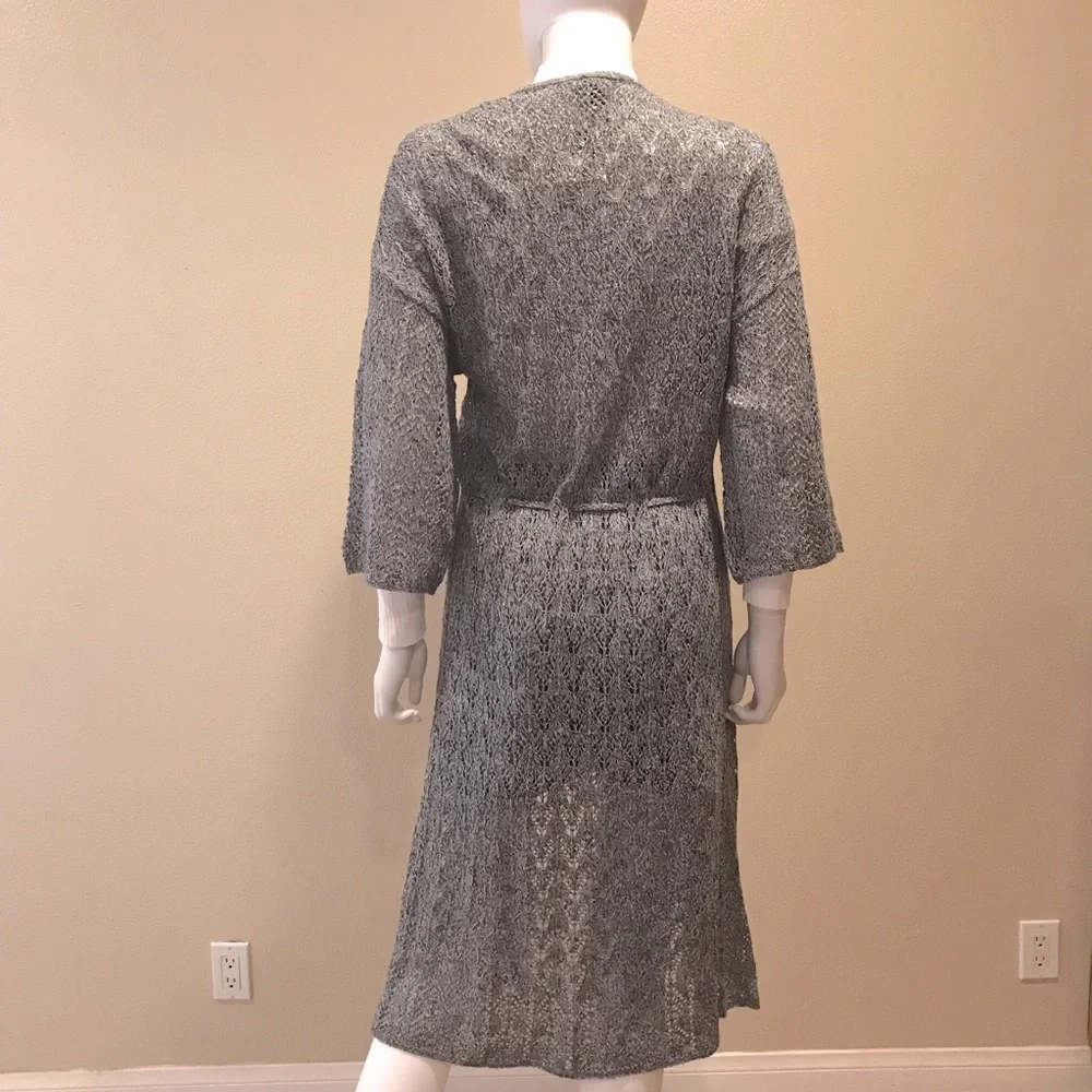 Daytrip Lightweight Cardigan Duster NEW Women Small Grey Long Open Knit Cover Up - Picture 8 of 15